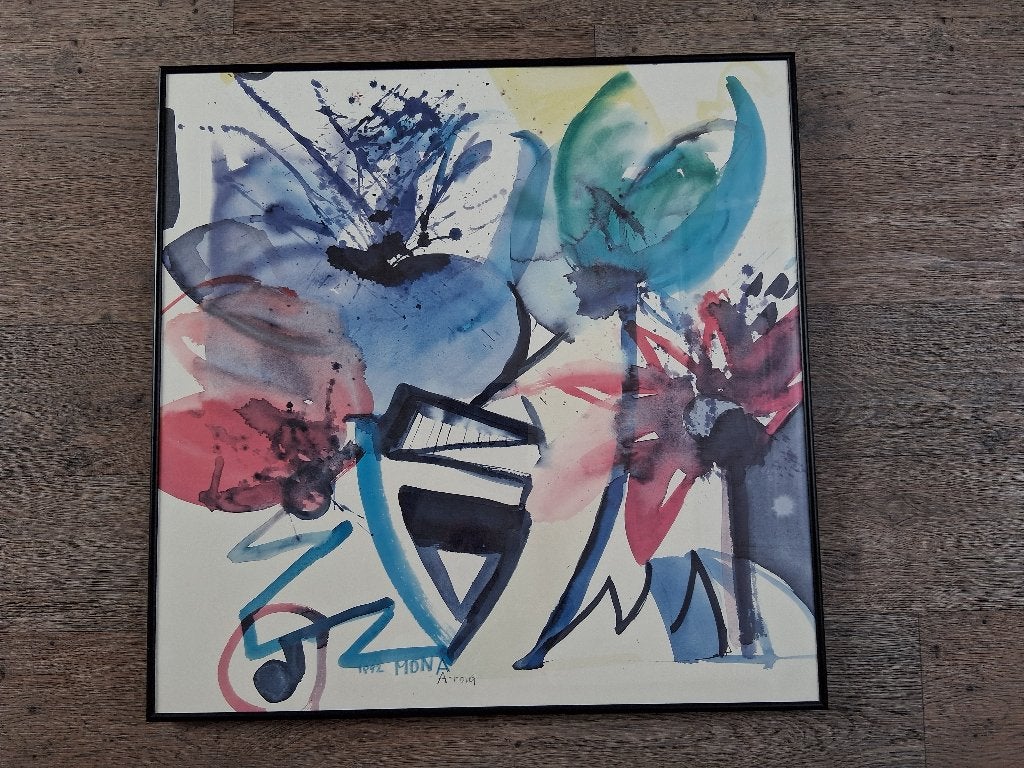 Lijst met afbeelding, Huis en Inrichting, Ophalen, Kunststof, Met afbeelding, Zwart