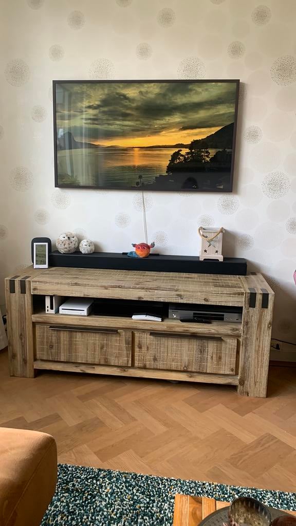 Lage tv kast, Ophalen, Gebruikt, 100 tot 150 cm, Minder dan 100 cm