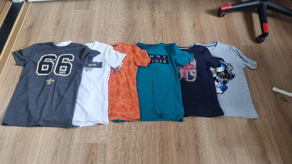 6 t-shirts maat XS/S Tommy Hilfiger, Napapijri, Lee Cooper, Overige kleuren, Tommy Hilfiger, Ophalen of Verzenden, Gedragen