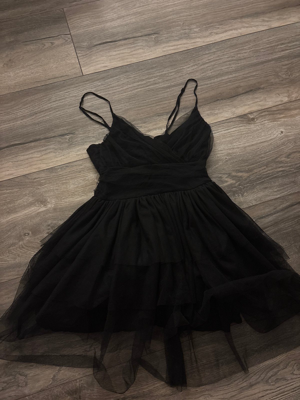 Nikkie Zwart Tule Jurkje heb geld nodig size 32, Zwart, Ophalen of Verzenden, Zo goed als nieuw, Maat 34 (XS) of kleiner