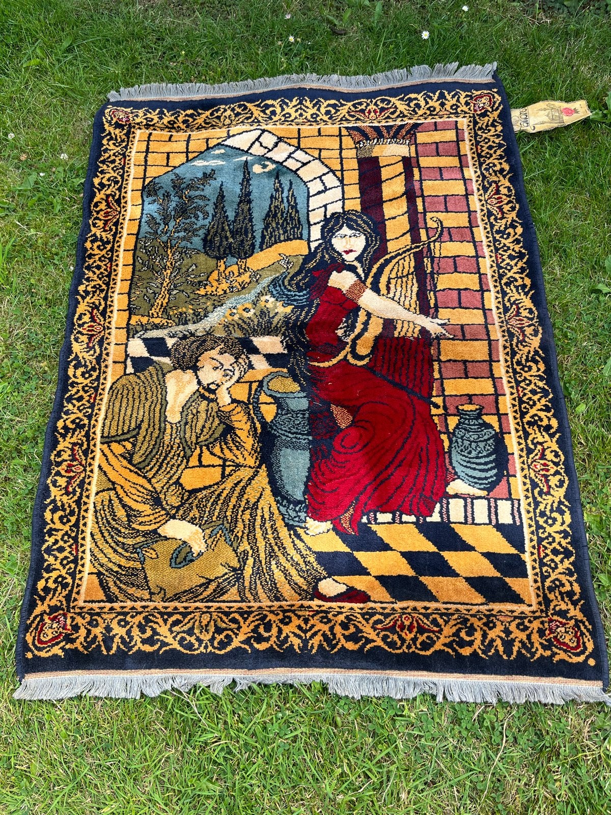 Oosters wandkleed met mythologische voorstelling, Antiek en Kunst, Ophalen