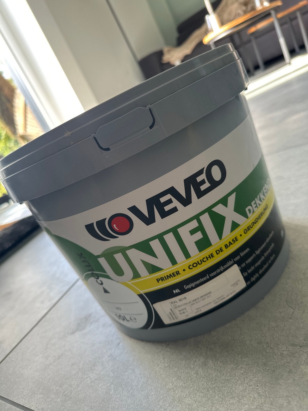 VEVEO Unifix dekkende primer RAL 9016 - Nieuw, Ophalen, 5 tot 10 liter, Wit, Nieuw