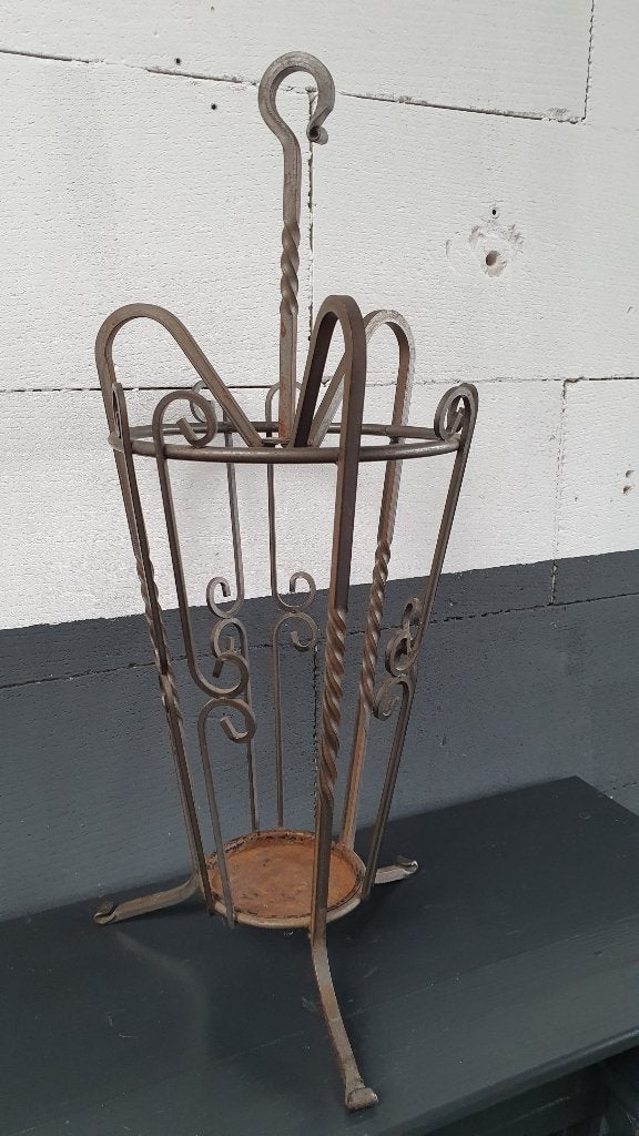 Brocante paraplubak van gietijzer. 70 cm hoog. S23, Tweedehands verkoop, Tweedehands verkoop, Gebruikt, Ophalen of Verzenden