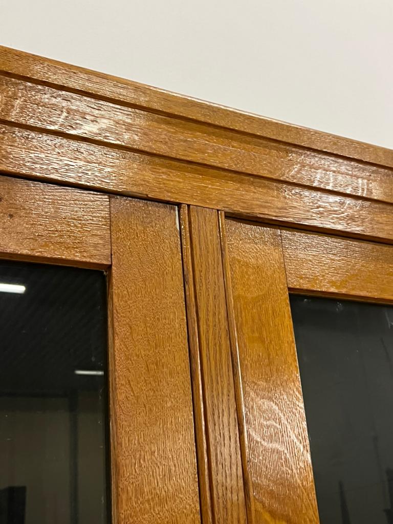 Set van 2 Art Deco boekenkasten eiken, Ophalen, Eikenhout, Zo goed als nieuw, Minder dan 100 cm