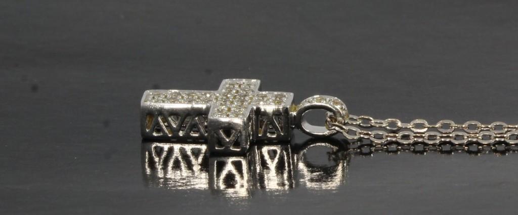 Diamanten kruis luxe 14k gouden ketting hanger briljant, Voordeelsieraden, Verzenden, Zo goed als nieuw, Info@voordeelsieraden.nl