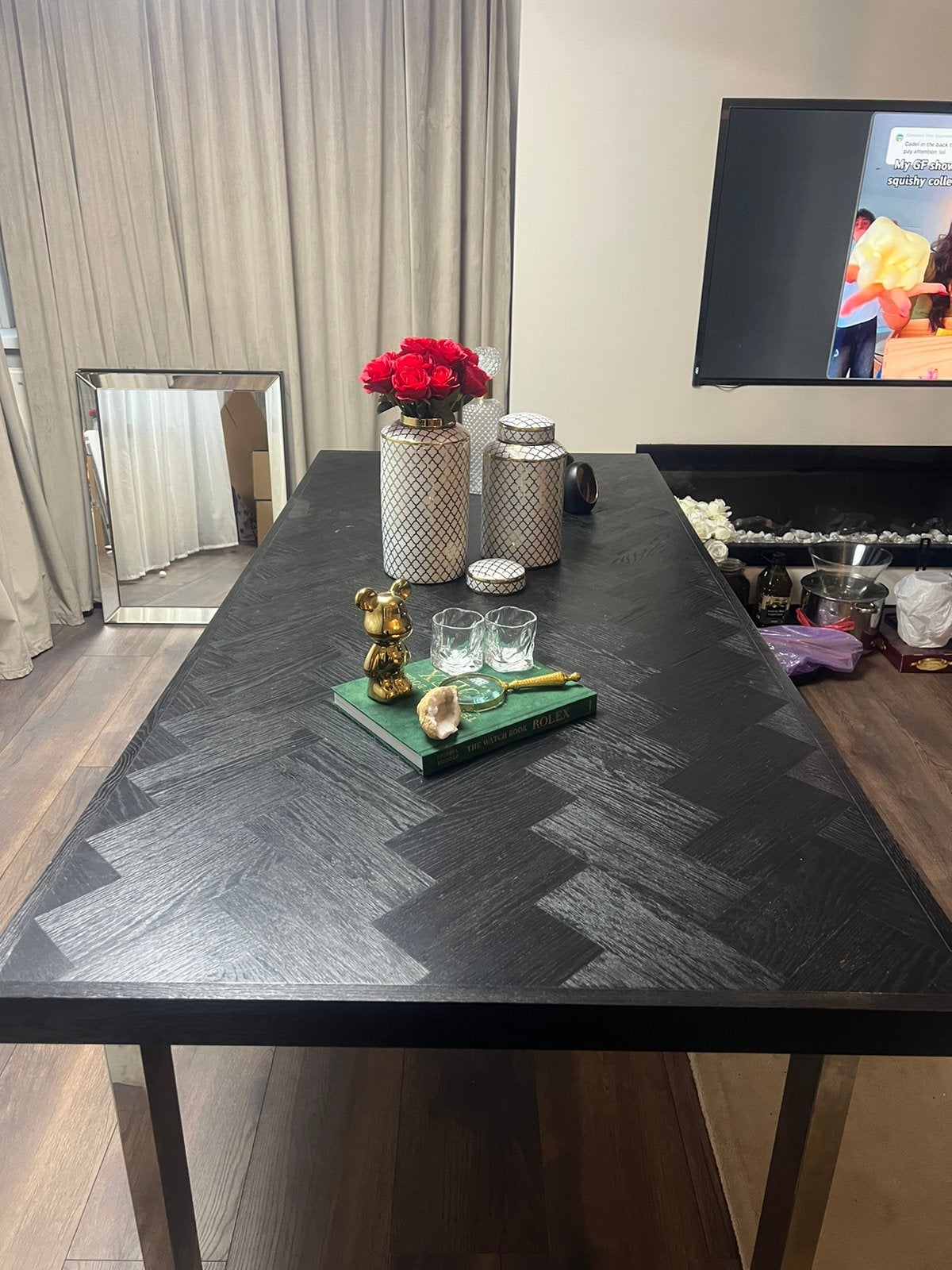 Richmond blackbone eettafel, Huis en Inrichting, Ophalen, 200 cm of meer, 50 tot 100 cm, Zo goed als nieuw