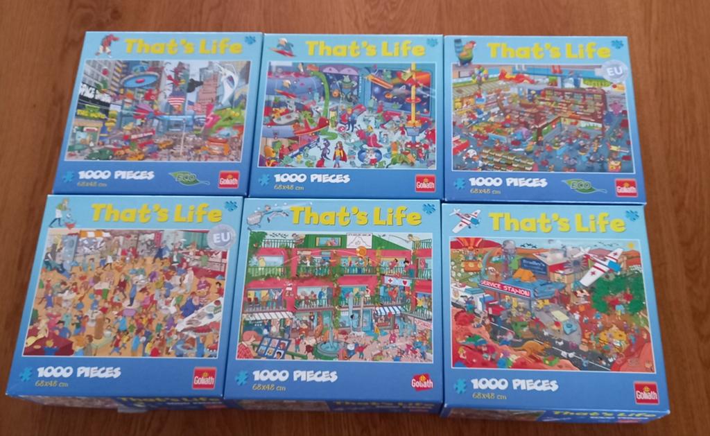 6x puzzel That's Life, Ophalen of Verzenden, 500 t/m 1500 stukjes, Zo goed als nieuw