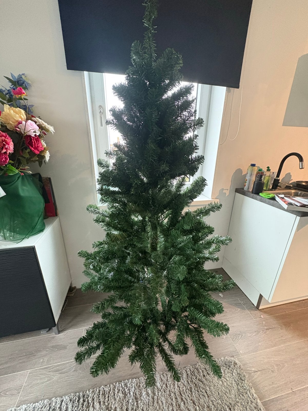 Kunst kerstboom ca 175cm hoog x 100cm breed, Ophalen, Gebruikt
