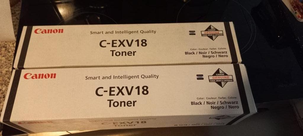 Canon C-EXV18 Toner Zwart - Origineel (2 stuks), Computers en Software, Printerbenodigdheden, Ophalen of Verzenden, Nieuw, Toner
