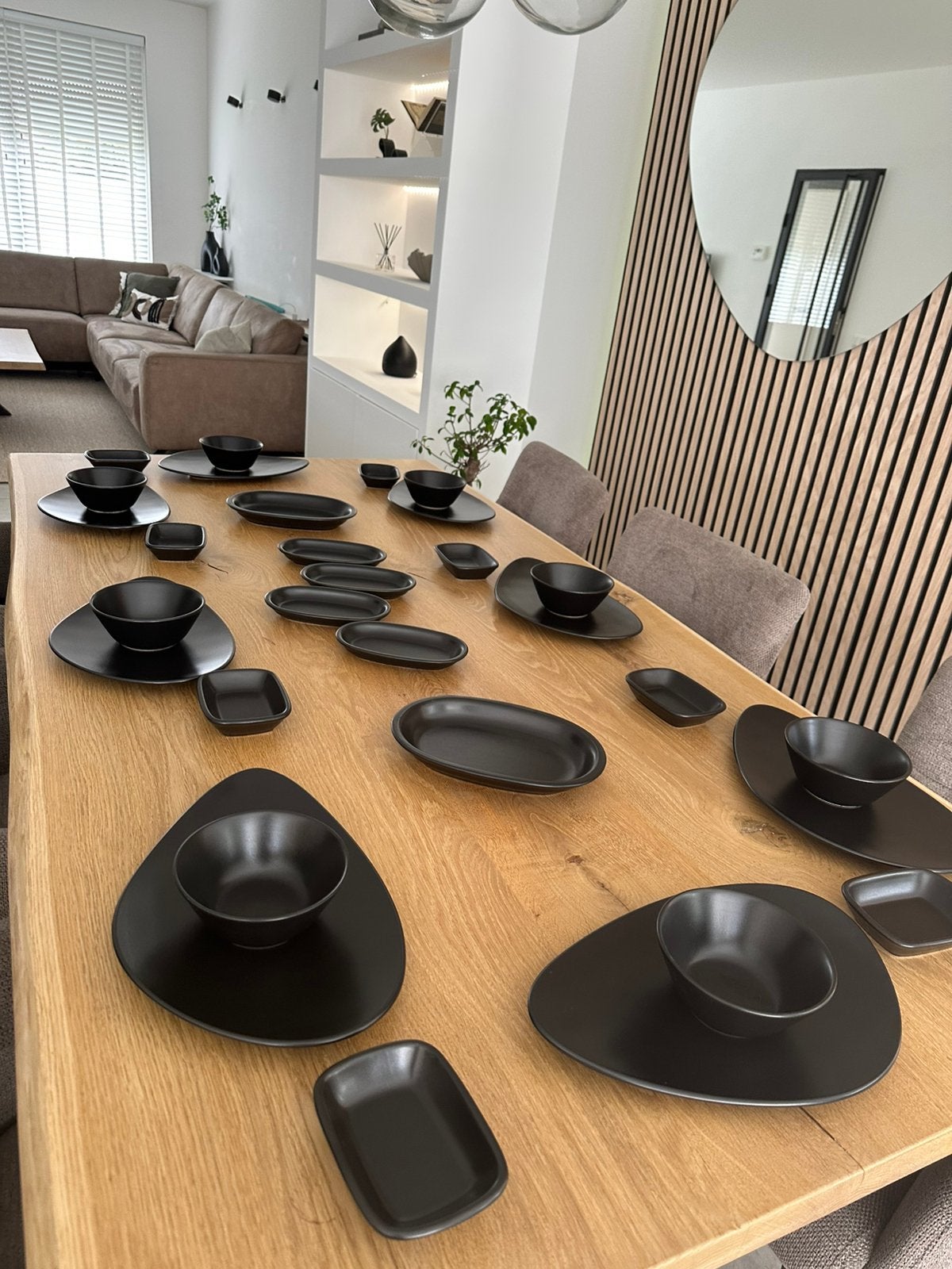 Moderne Servies set japandi, Ophalen, Zo goed als nieuw, Porselein, Overige stijlen