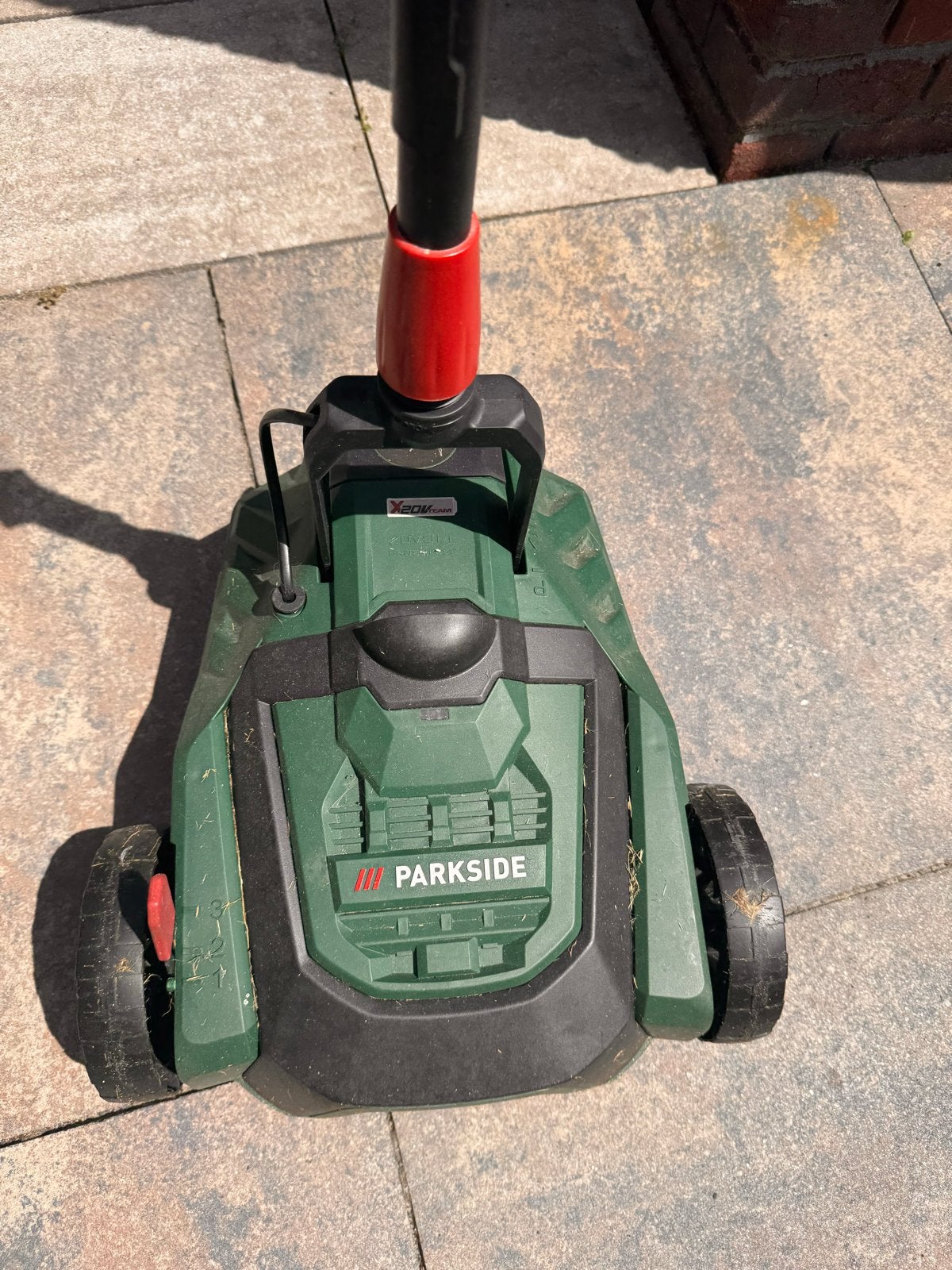 Parkside Accu Grasmaaier - Compact en Krachtig, Tuin en Terras, Grasmaaiers, Ophalen, Cirkelmaaier, Gebruikt, Minder dan 30 cm