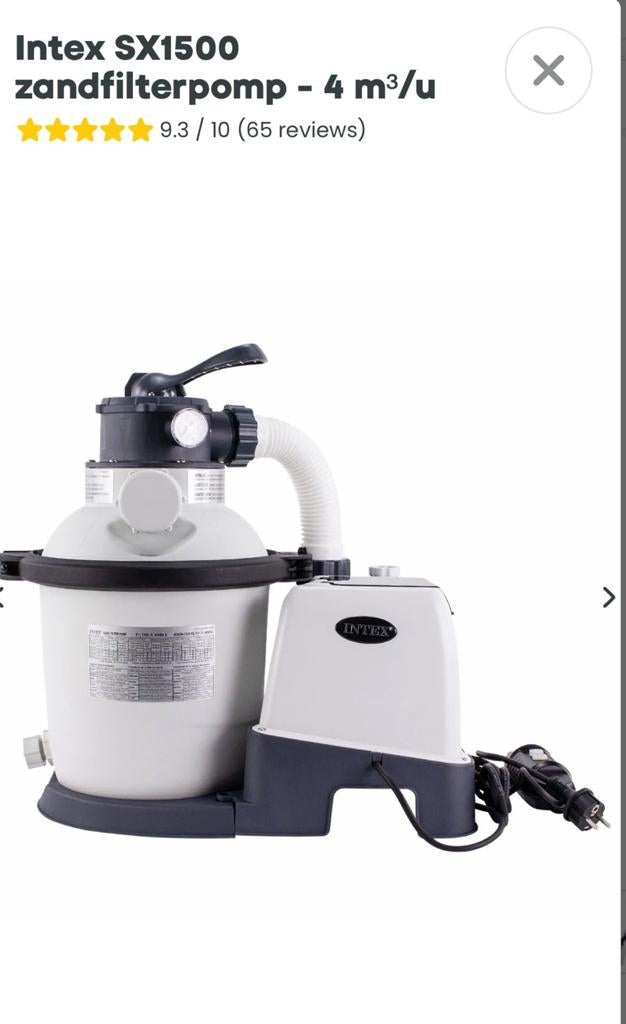 Intex zandfilterpomp SX1500, Tuin en Terras, Ophalen of Verzenden, Nieuw
