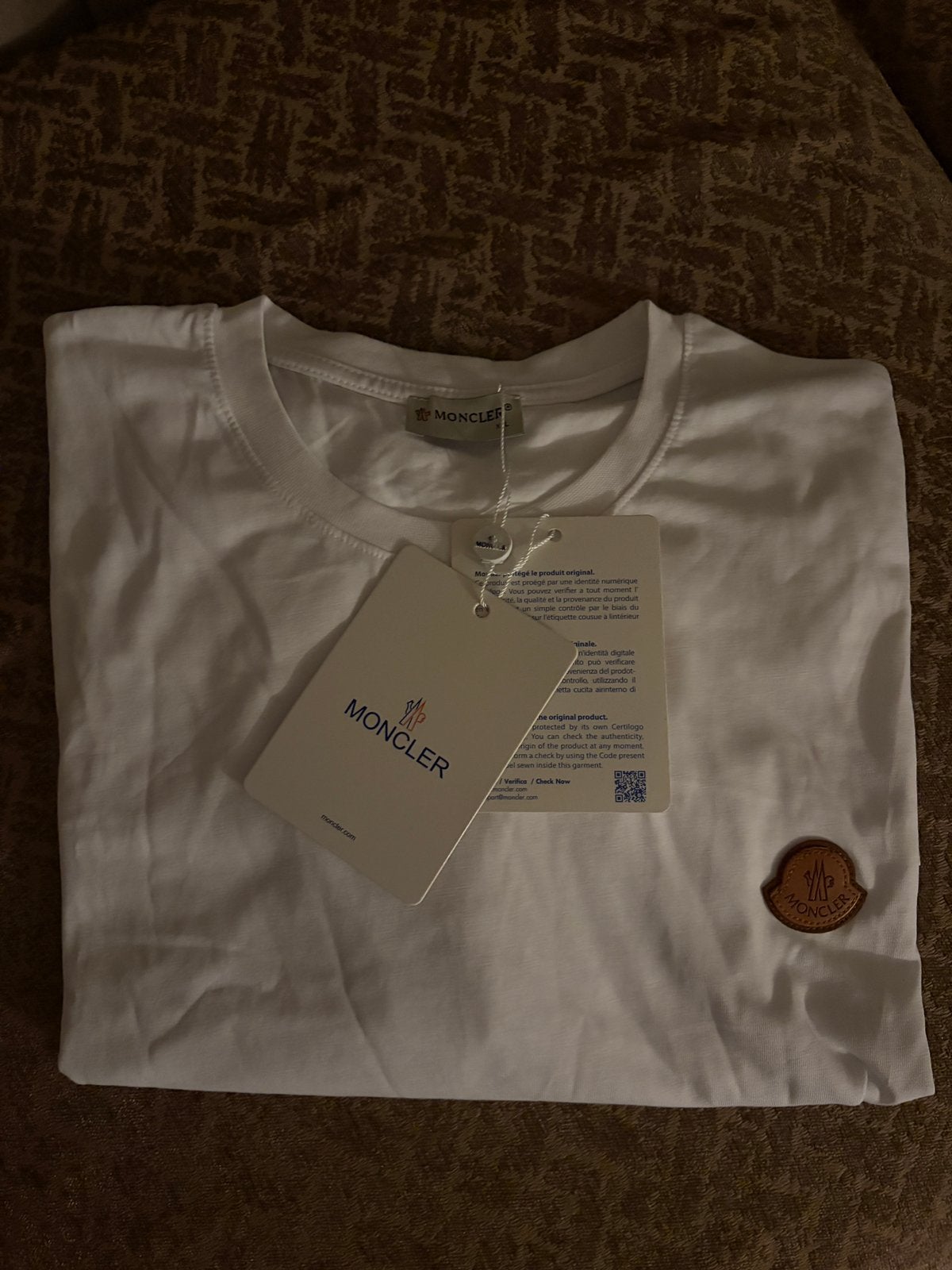 Moncler, Kleding | Heren, T-shirts, Ophalen of Verzenden, Nieuw, Overige maten, Wit
