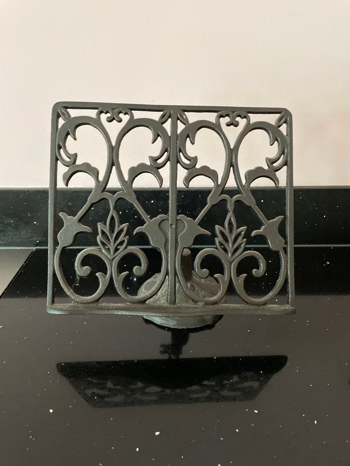 Decoratieve gietijzeren boekenstandaard, Ophalen of Verzenden