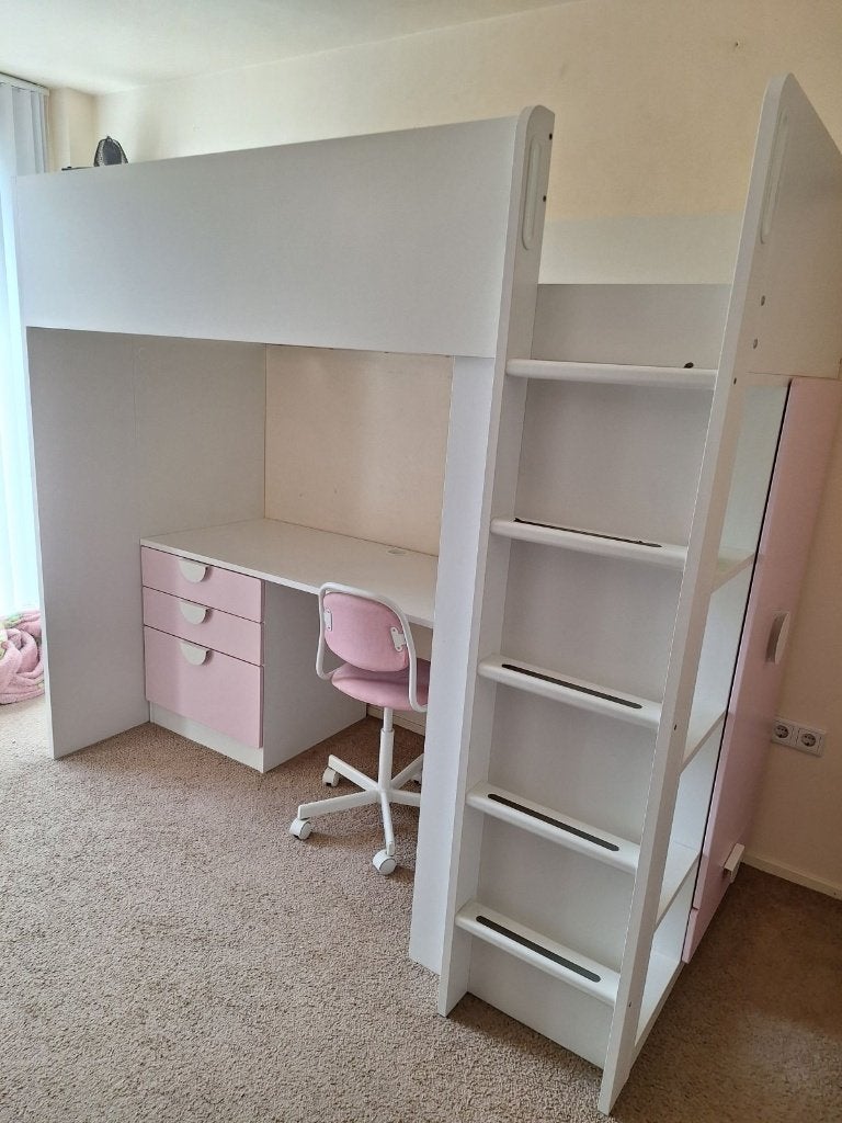 IKEA SMASTAD hoogslaper te koop, Ophalen, Eenpersoons, Wit, Overige maten