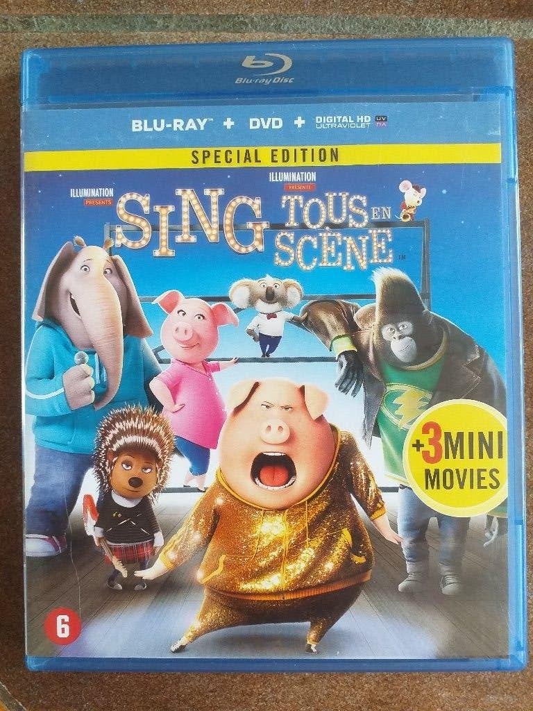 Sing Bluray + Dvd, Cd's en Dvd's, Blu-ray, Ophalen of Verzenden, Zo goed als nieuw, Tekenfilms en Animatie