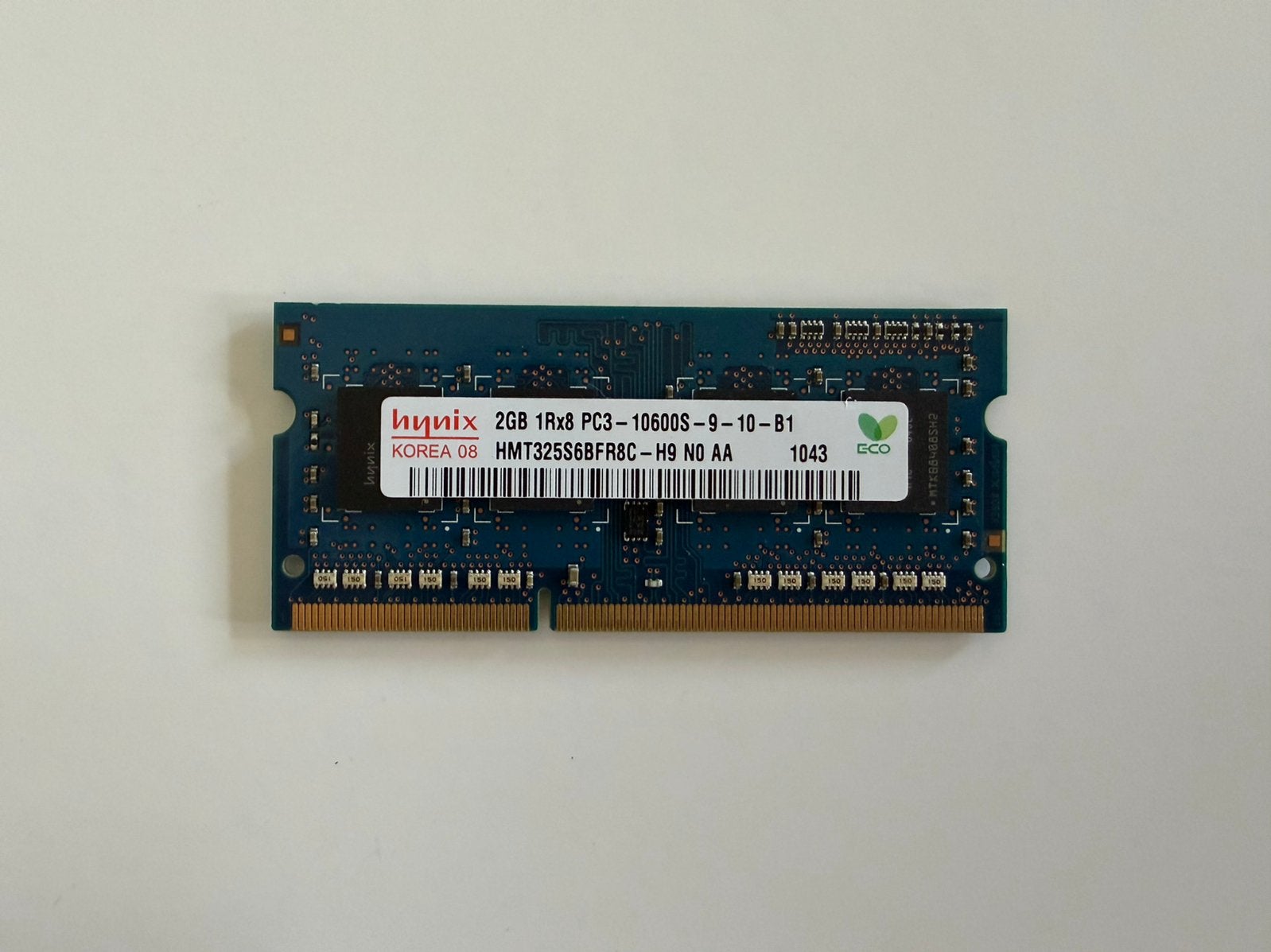 Hynix 2GB ddr3-sodimm 1333mhz, Computers en Software, RAM geheugen, DDR3, Ophalen of Verzenden, Zo goed als nieuw, 2 GB