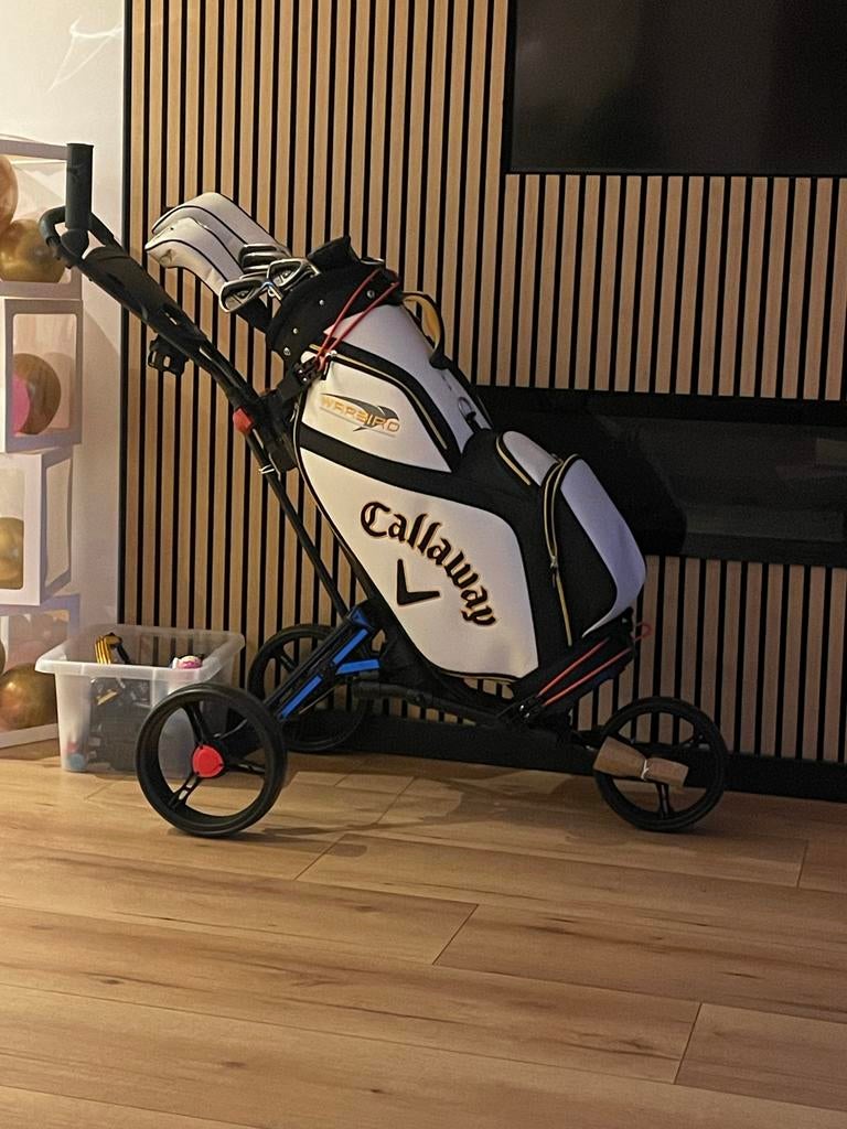Zgan Inklapbare Golf Trolley met 3 Wielen, Ophalen, Gebruikt, Golfkar, Overige merken
