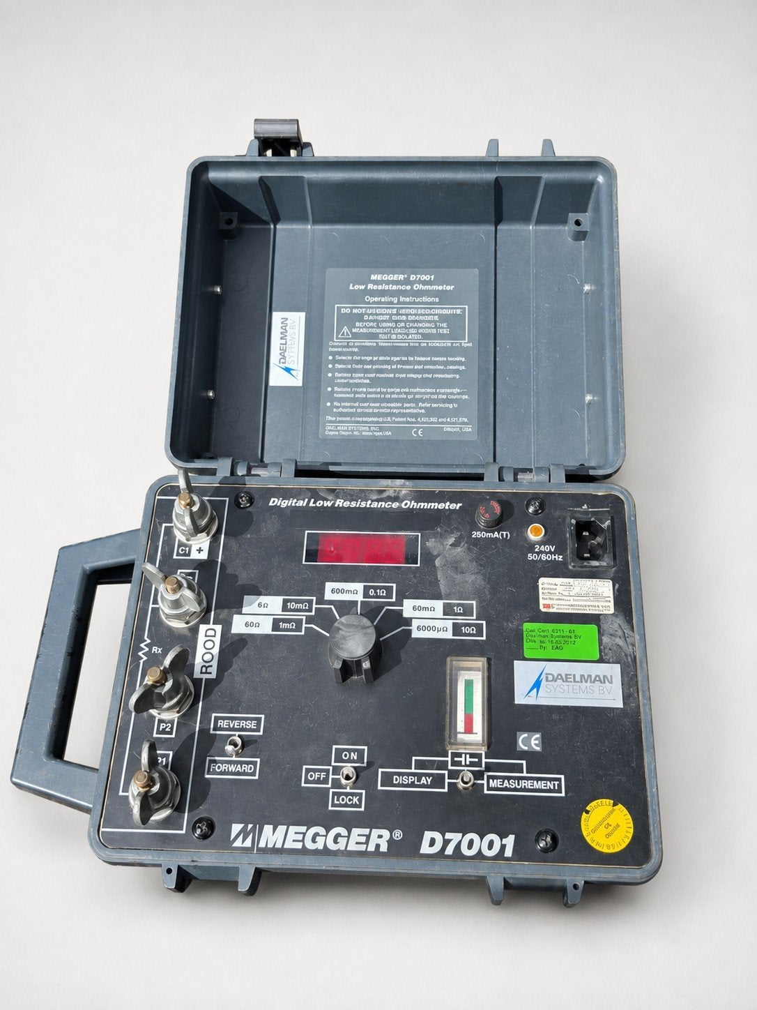 Megger D7001 Digital Low Resistance Ohmmeter + meetkabels, Ophalen of Verzenden, Gebruikt