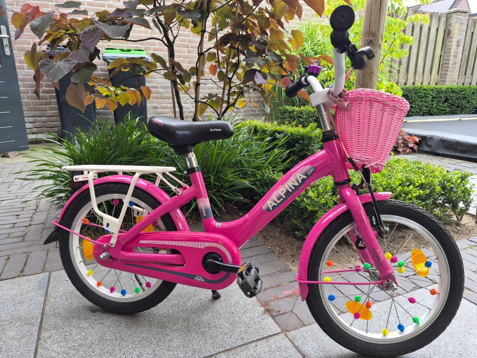 Alpina kinderfiets roze 16 inch met terugtraprem, Ophalen, Terugtraprem, Alpina, 16 tot 20 inch