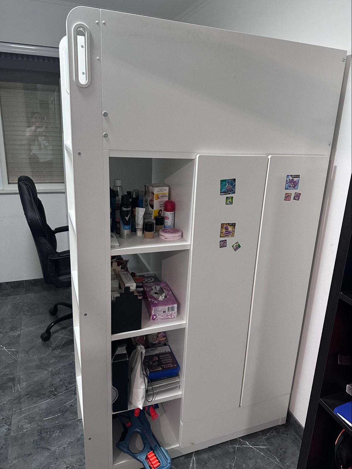 IKEA SMÅSTAD Hoogslaper met bureau en opbergruimte, Ophalen, Gebruikt, Eenpersoons, 200 cm