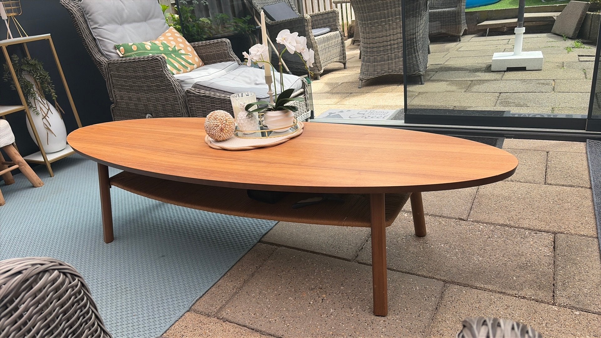 Ikea stockholm tafel met onder blad, Ophalen, 50 tot 100 cm, Zo goed als nieuw, Minder dan 50 cm