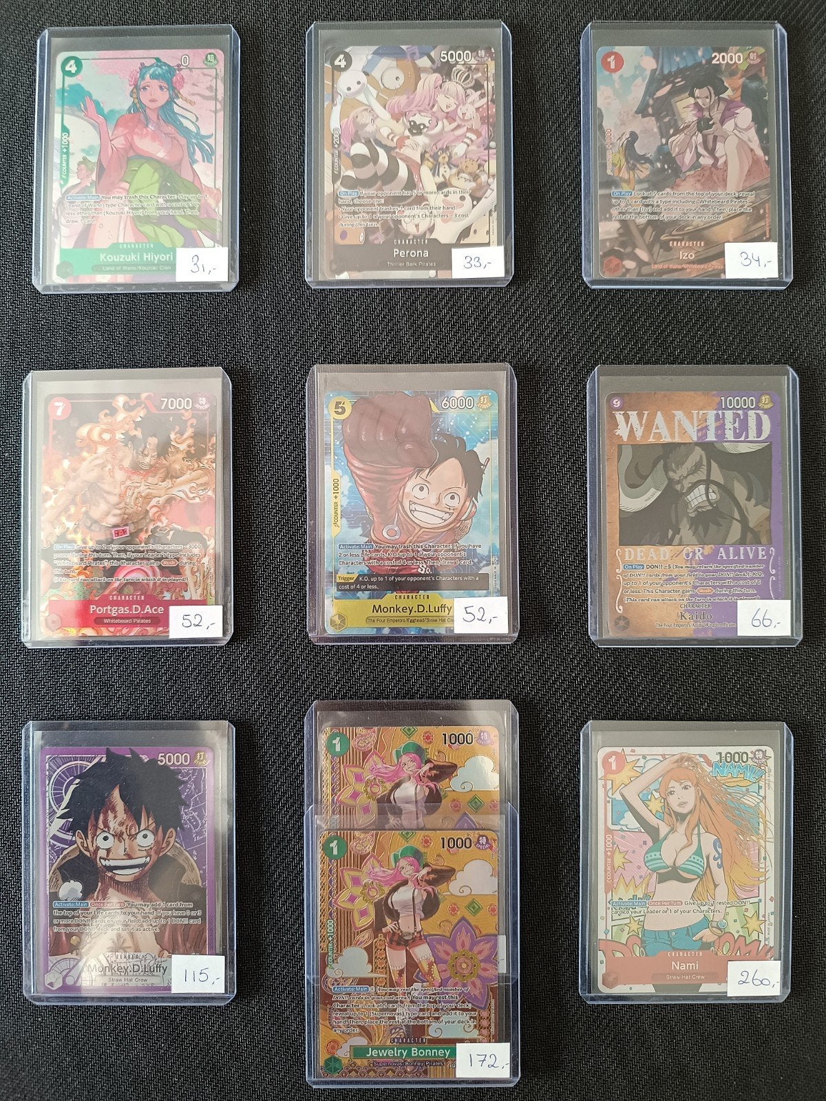 One Piece TCG Hits marktwaarde 1279,- euro!, Ophalen of Verzenden, Nieuw, Meerdere kaarten, Foil
