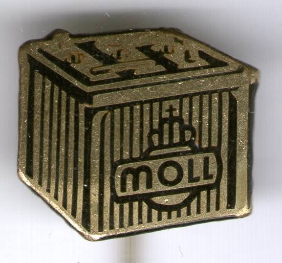 MOLL email zilverkleurig accu speldje ( H_175), Verzenden, Zo goed als nieuw, Transport, Speldje of Pin