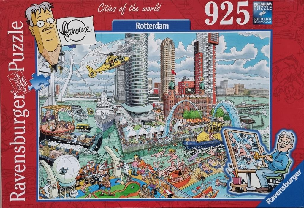 Ravensburger puzzel Cities of the world Rotterdam, 1x gelegd, Ophalen, 500 t/m 1500 stukjes, Zo goed als nieuw