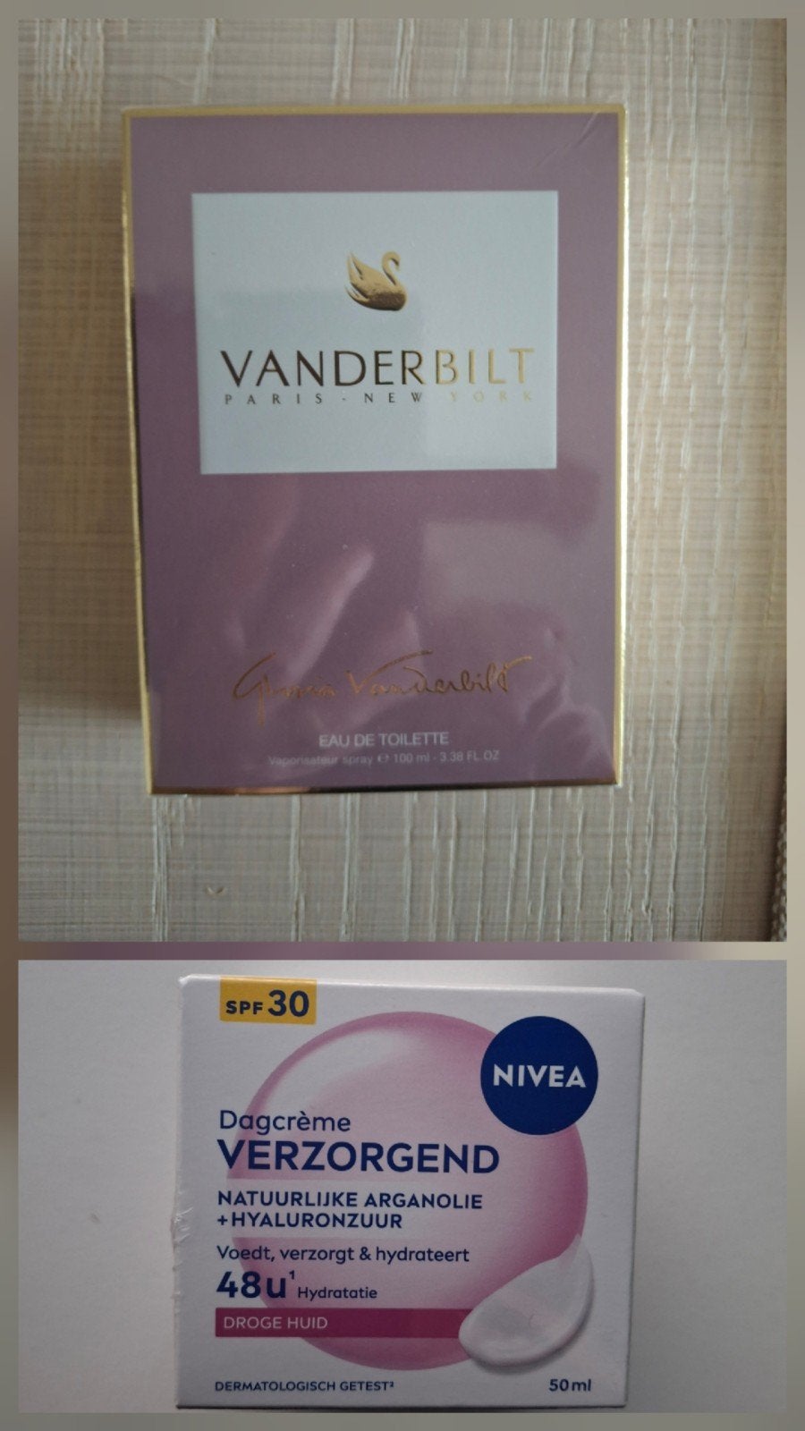 Gloria Vanderbilt eau de toilette en Nivea  dagcreme, Ophalen of Verzenden, Nieuw