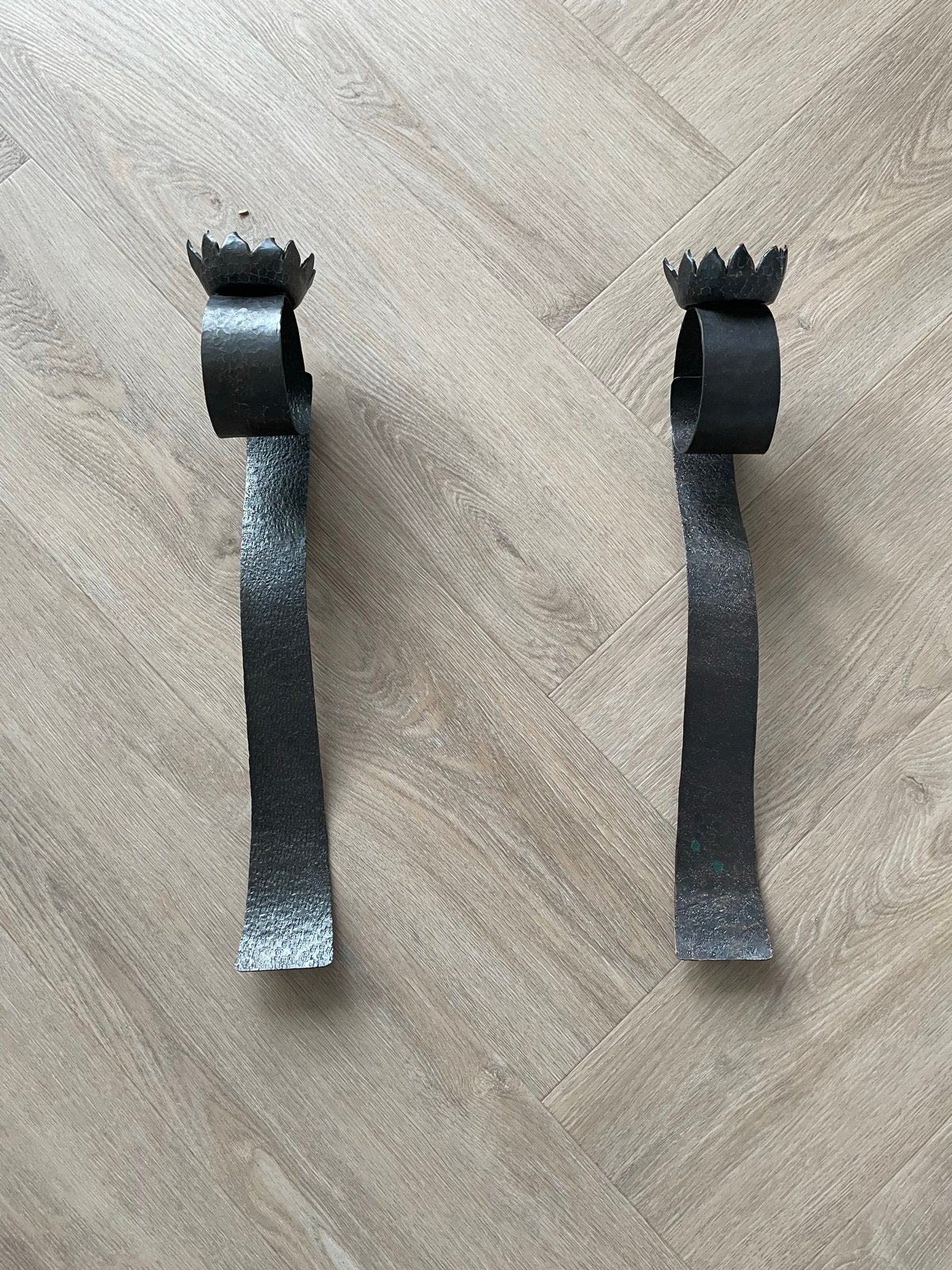 Sierlijke theelicht/kaars wandhouders - 36 cm, Ophalen of Verzenden, Overige materialen