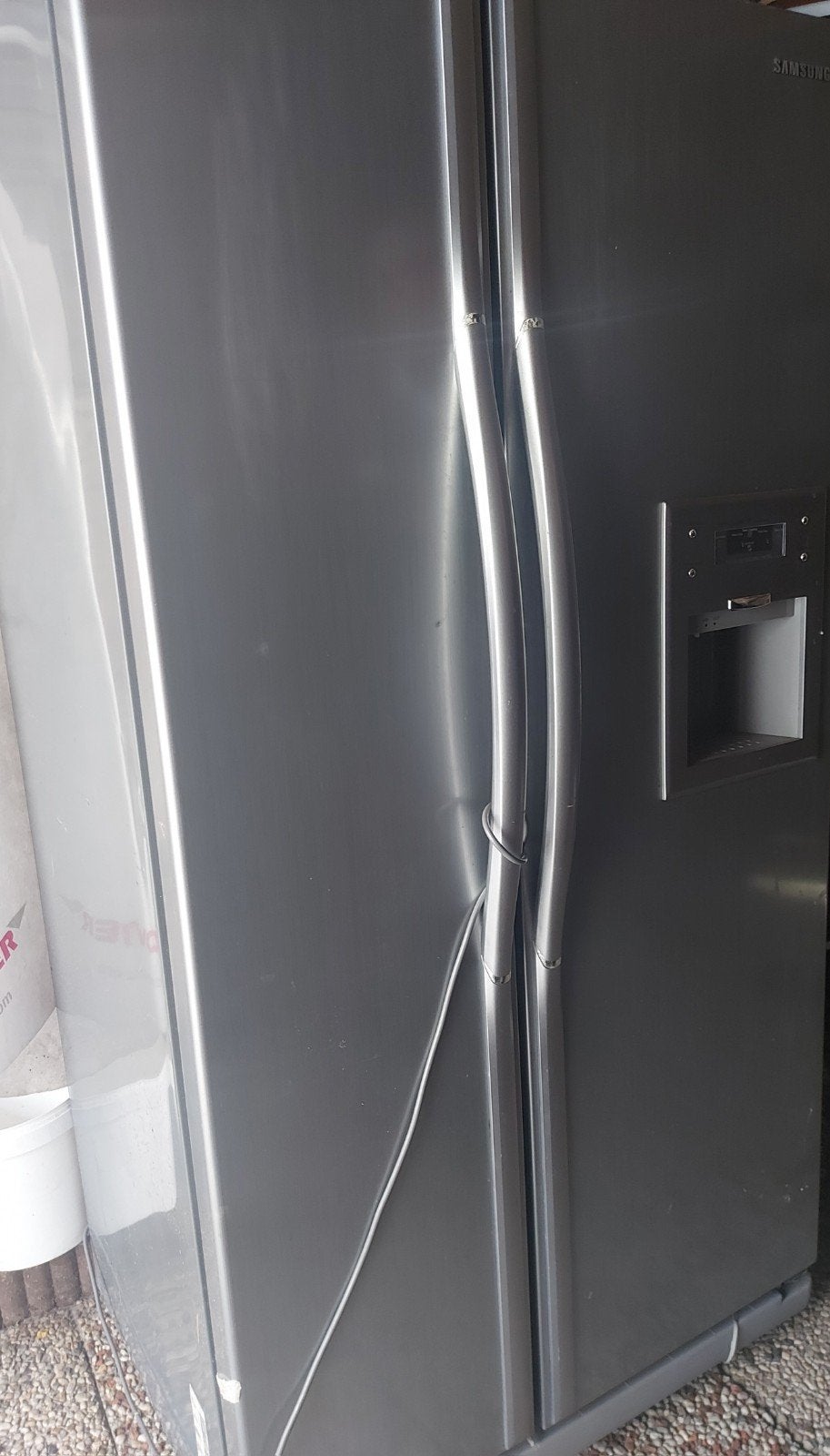 Samsung Amerikaanse Koelkast met Waterdispenser, Ophalen, Gebruikt, 200 liter of meer, 60 cm of meer