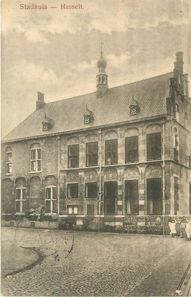 388-571-005 Hasselt Stadhuis, Verzamelen, Ansichtkaarten | Nederland, Verzenden, Voor 1920, Overijssel