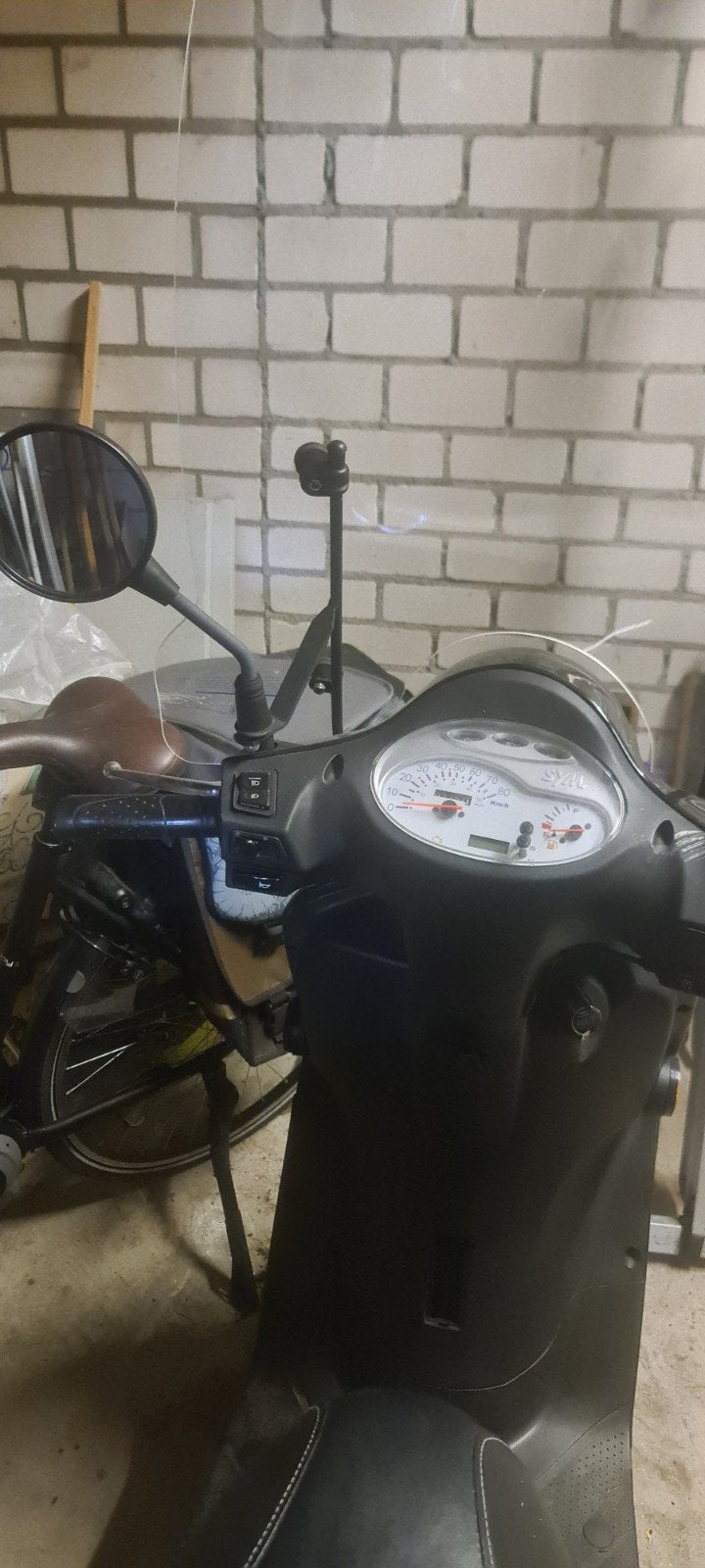 SYM  Scooter - Mat Zwart, Gebruikt, Maximaal 45 km/u, Allo, Ophalen of Verzenden