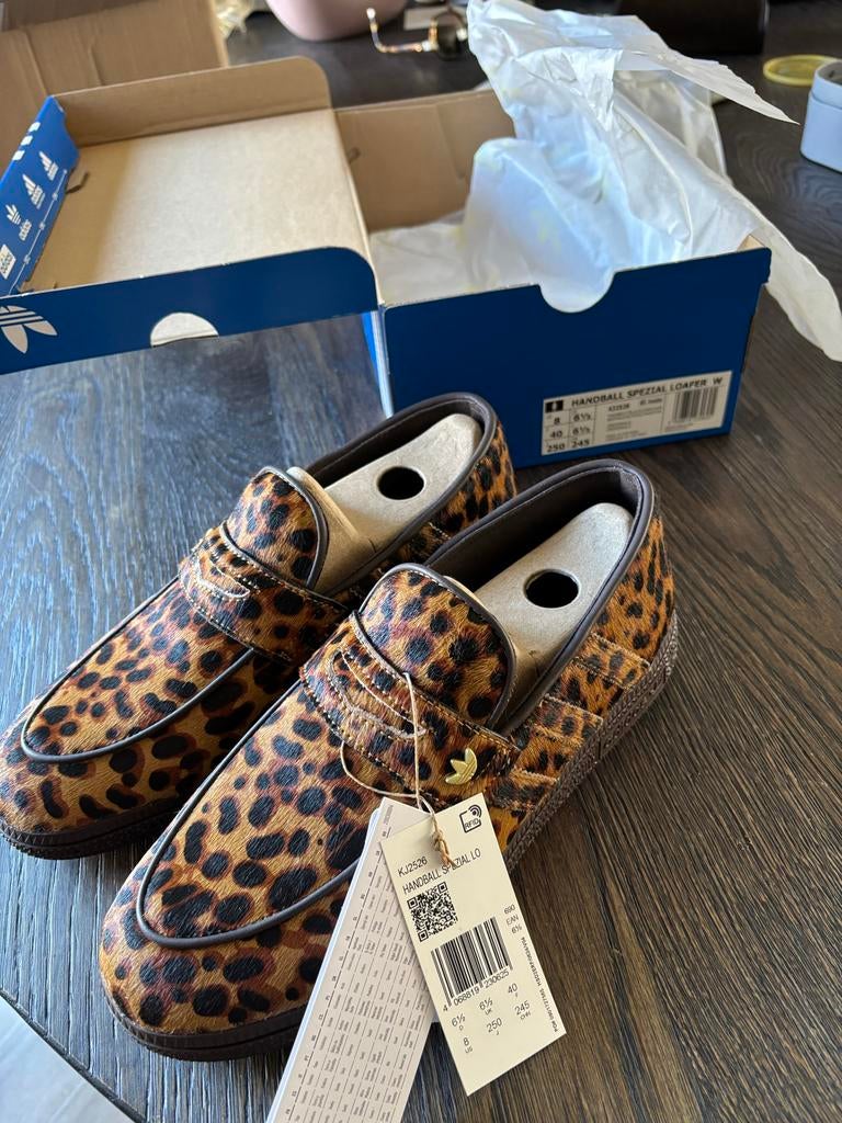 Adidas Handball Spezial Leopard Loafers, Bruin, Instappers, Nieuw, Ophalen of Verzenden