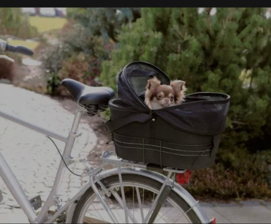 Hondenfietsmand voor achterop de fiets- Veilig en Comfortabe, Ophalen, Zo goed als nieuw, Fietsmand