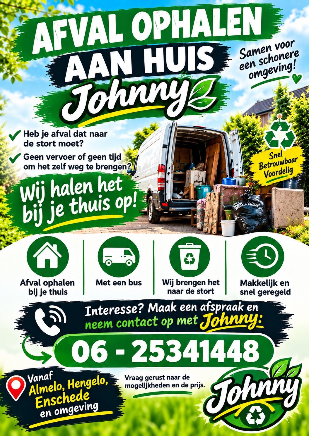 Afval afvoeren met mijn bus, snel en netjes geregeld, Inpakservice, Bedrijfsverhuizingen