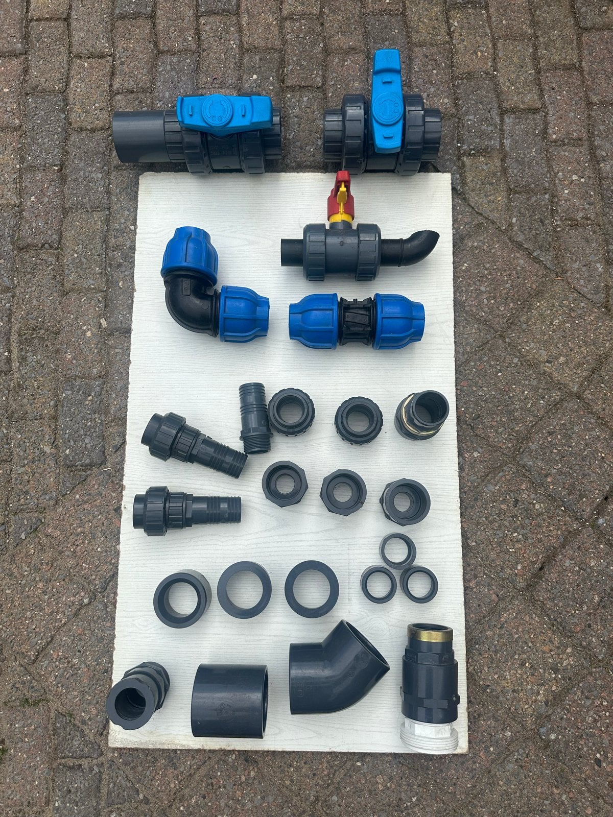 FIP Hogedruk PVC kogelkranen en aansluitmateriaal vijver, Ophalen of Verzenden, Nieuw
