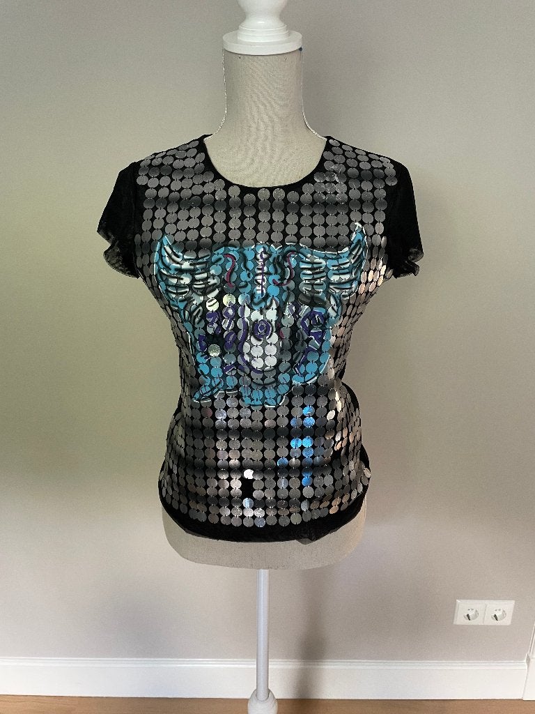 Shirt top We are Replay, Zwart, Replay, Zo goed als nieuw, Korte mouw