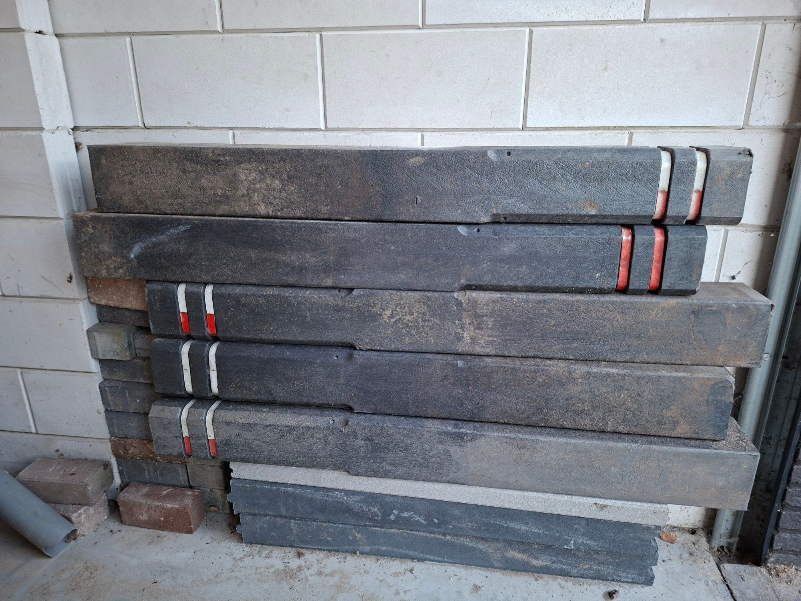 Diamantkoppalen 5 stuks, Tuin en Terras, Ophalen, Gebruikt, Minder dan 180 cm, Palen