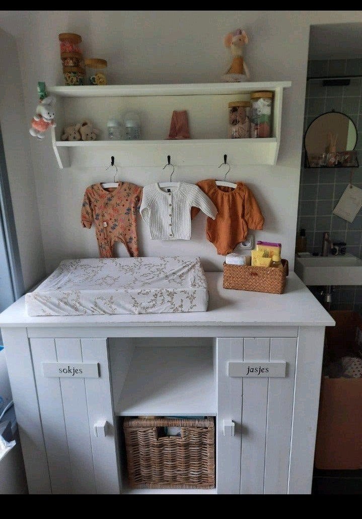 Babykamer wit landelijk, Ophalen, Gebruikt, Lattenbodem, Minder dan 140 cm