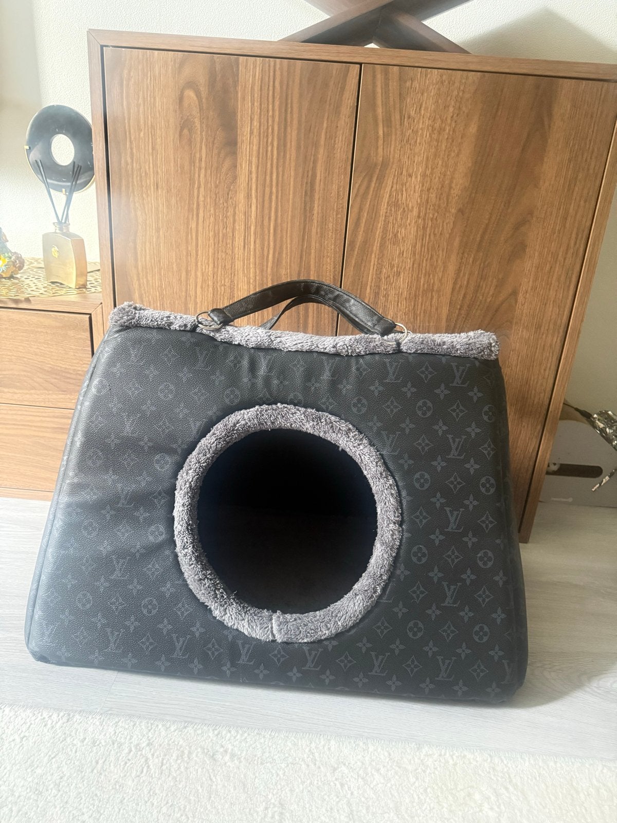 Mooie kattenmand in LV-print – zo goed als nieuw, Ophalen of Verzenden, Zo goed als nieuw