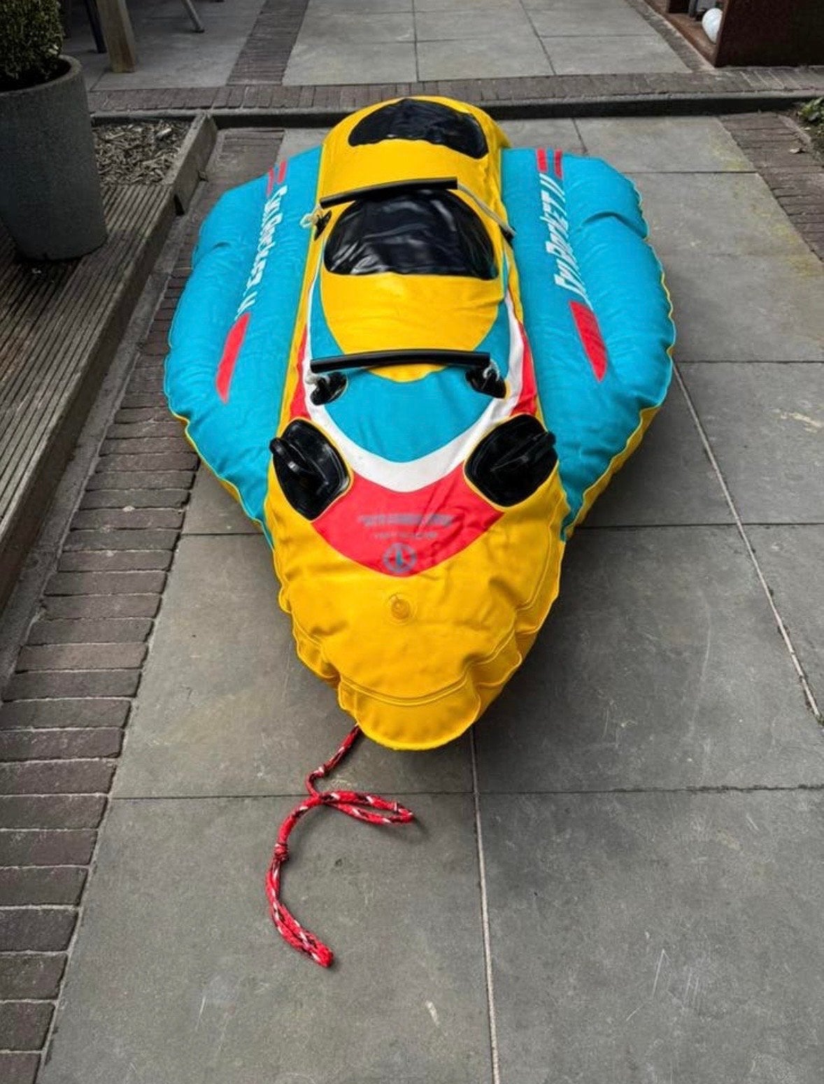 Ski Rocket II 2-persoons funtube banaan, Ophalen, Gebruikt, Funband of Funtube