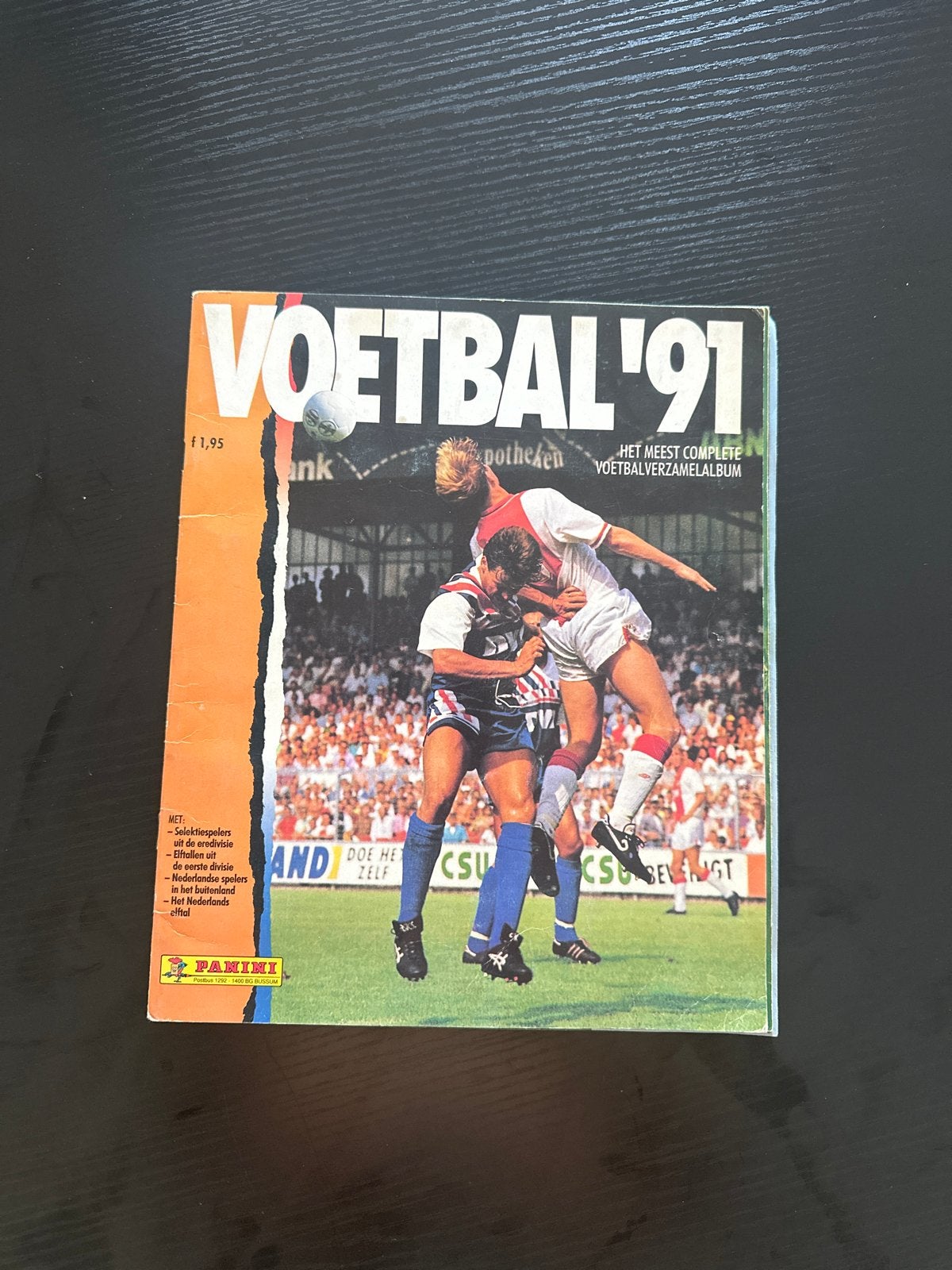 Panini Voetbal '91 album- bijna compleet met Romario, Ophalen of Verzenden, Gebruikt, Overige binnenlandse clubs, Boek of Tijdschrift