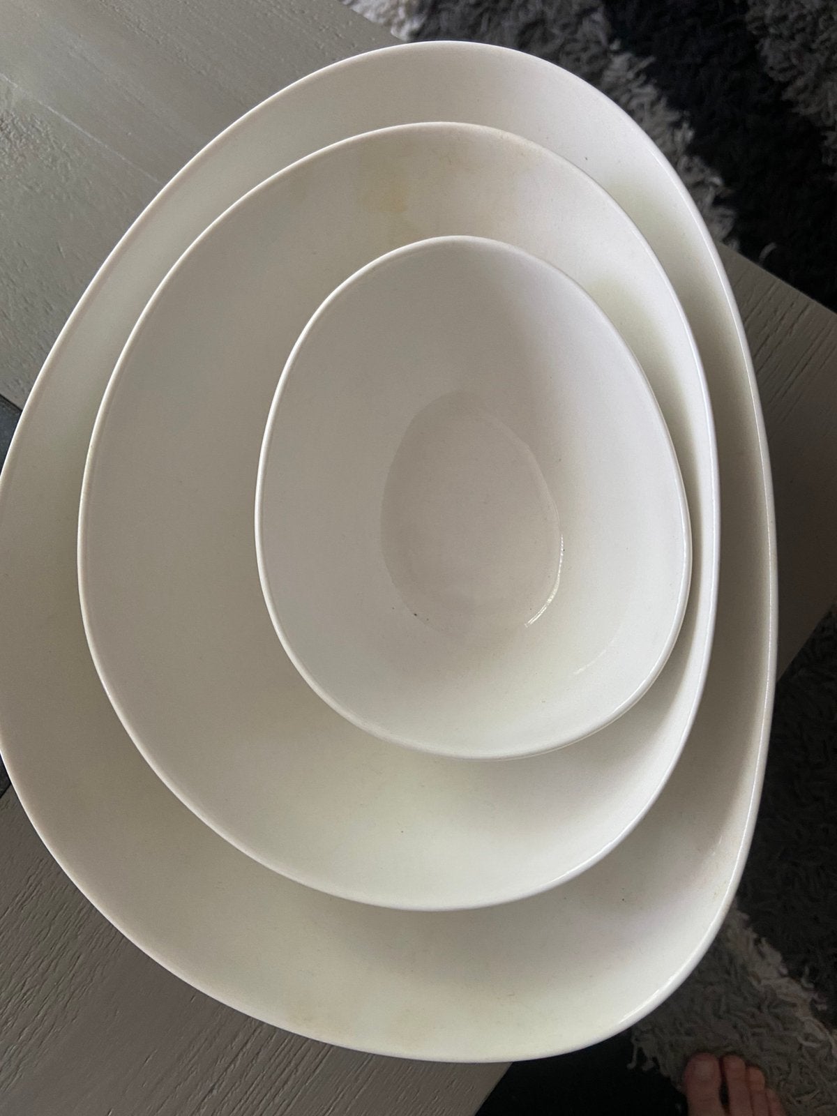3 Witte schalen voor 2,50 !!!, Ophalen, Porselein of Keramiek, Schaal, Zo goed als nieuw