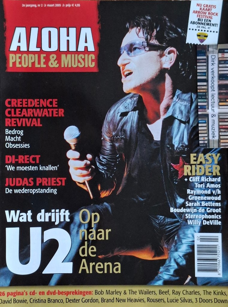 Aloha People & Music nr 2, 2005; U2, CCR, Di-Rect, Ophalen of Verzenden, Zo goed als nieuw, Boek, Tijdschrift of Artikel