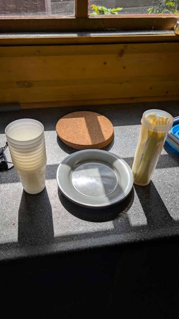 Servies voor camping of picknick, Ophalen, Overige materialen, Gebruikt, Effen