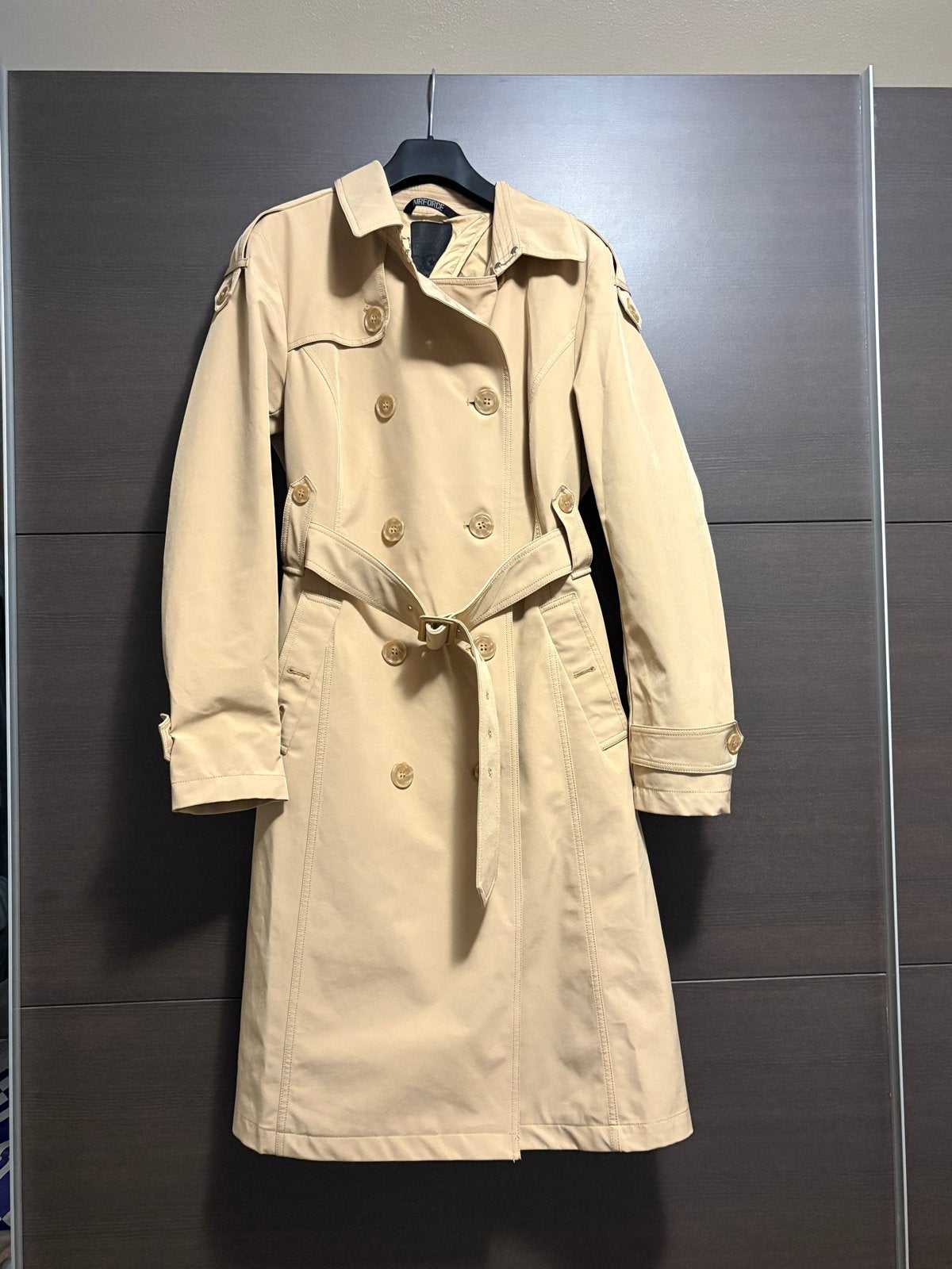 Airforce Lange Trenchcoat - Beige - Maat L, Ophalen of Verzenden, Nieuw, Maat 42/44 (L), Beige