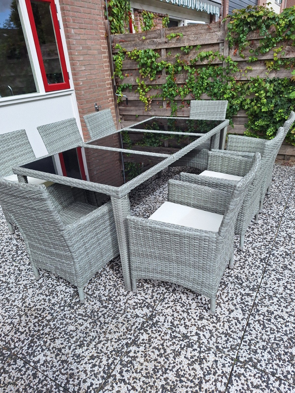 nieuw tuinset met 8 stoelen, Ophalen, Nieuw, Kunststof, 8 zitplaatsen