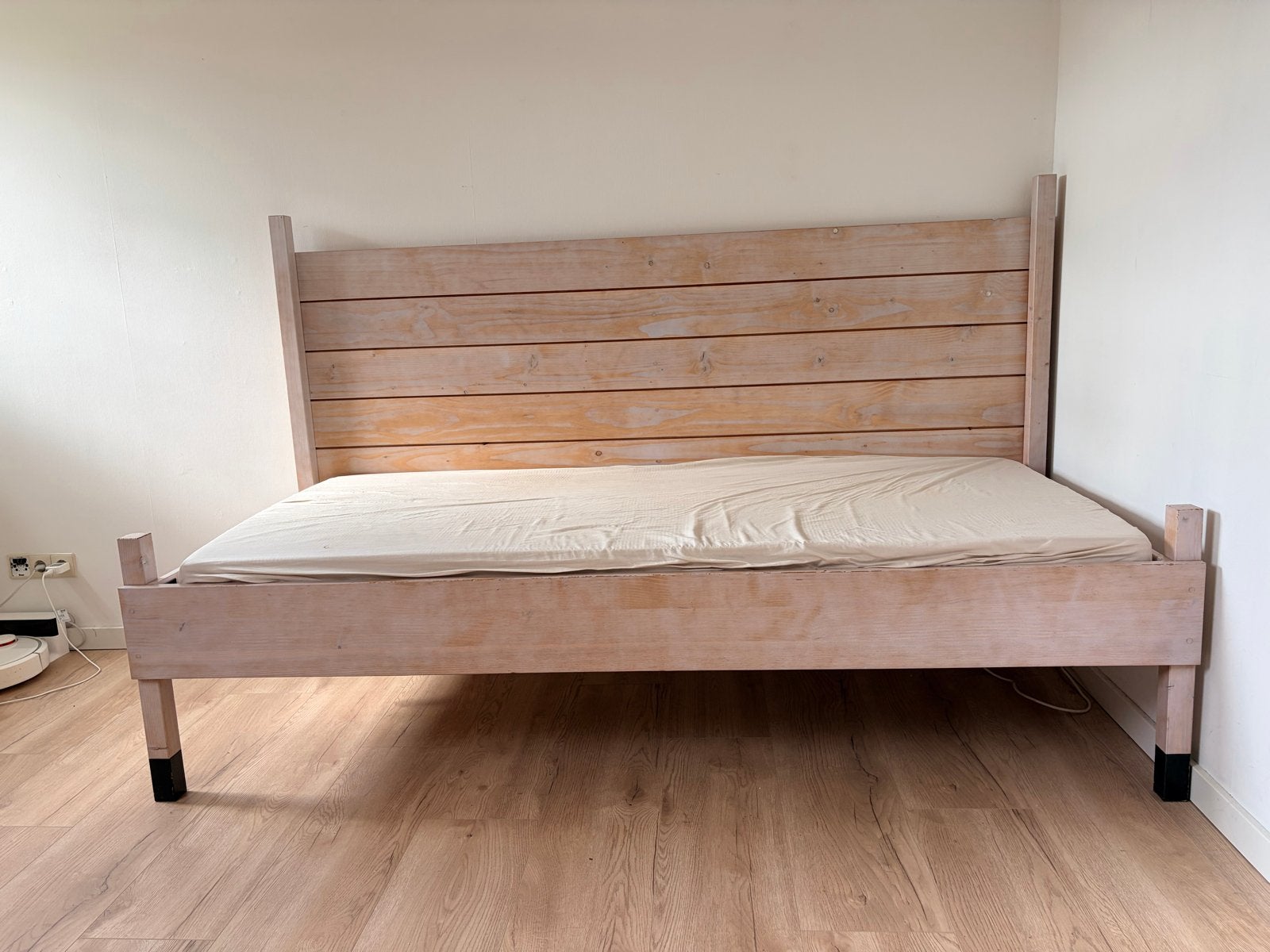 Houten eenpersoonsbed - 90x200 cm, Ophalen, Gebruikt, 90 cm, 200 cm